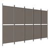 vidaXL 5-panelov&yacute; parav&aacute;n antracitov&yacute; 250x220 cm l&aacute;tkov&yacute;
