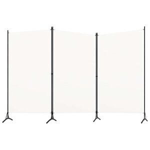 vidaXL 3-panelov&yacute; parav&aacute;n biely 260x180 cm l&aacute;tka