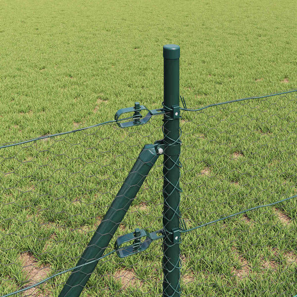 vidaXL Stĺp na plot. Siv&aacute; 100 x 0,4 m (25 mm sieť) Ocel a PVC