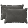 vidaXL Poťah na podložku 2 pcs HOUTEN Tmavosiv&aacute; 30 x 50 cm Zamat