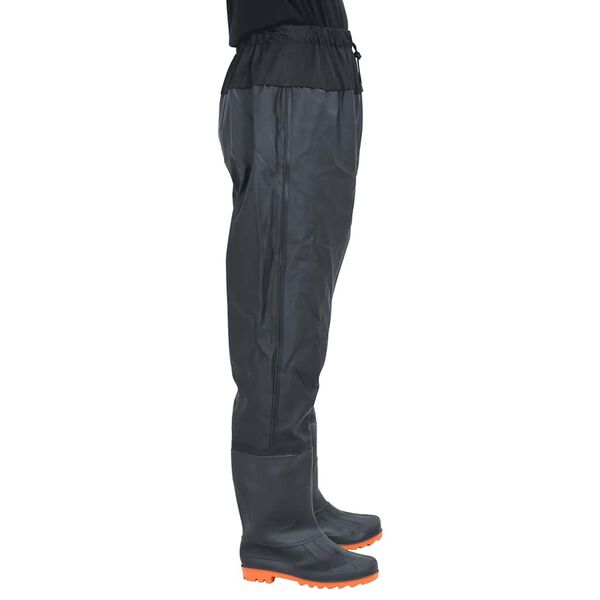 VidaXL Waist Waders s čižmami čierna veľkosť 43