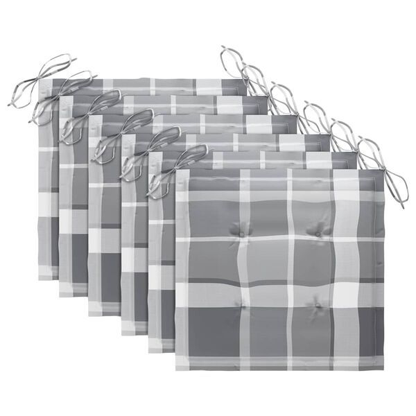 vidaXL Vonkajšie jedálenské stoličky 6 ks s podložkami masívna akácia