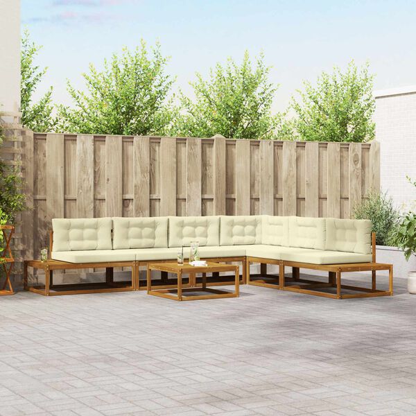 vidaXL Z&aacute;hradn&aacute; s&uacute;prava gaučov 7 Kus Pr&iacute;rodn&aacute; a kr&eacute;mov&aacute;