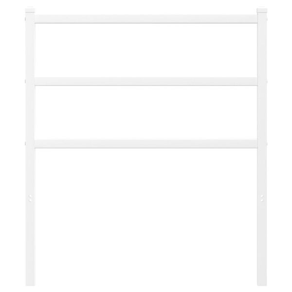 vidaXL Kovové čelo postele biele 80 cm