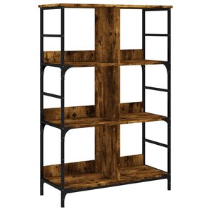 vidaXL Knižnica dymov&yacute; dub 78,5x33x117,5 cm kompozitn&eacute; drevo
