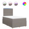 vidaXL Boxspring posteľ s matracom sivohned&yacute; 120x200 cm l&aacute;tka