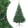 vidaXL Umel&yacute; polovičn&yacute; vianočn&yacute; stromček+stojan, zelen&yacute; 210 cm, PVC