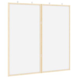 vidaXL Informačn&aacute; n&aacute;stenka Biela 80 x 80 x 1.4 cm Borovicov&yacute; mas&iacute;v