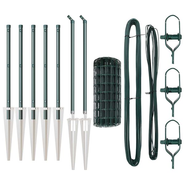 vidaXL Plot s podperou Zelen&aacute; 0,8 x 10 m Ocel a PVC