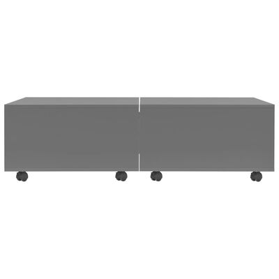 vidaXL Konferenčný stolík sivý 120x60x35 cm vysoko-lesklý