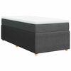 vidaXL Boxspring posteľ s matracom tmavosiv&aacute; 90x190 cm l&aacute;tka