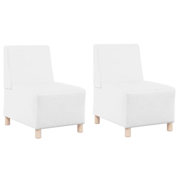 vidaXL Bezr&uacute;čkov&aacute; modul&aacute;rna sofa jednotka 2 pcs Biela 55 x 74 x 82 cm