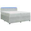 vidaXL Posteľ boxspring s matracom Svetlosiv&aacute; 200 x 200 cm Zamat