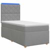 vidaXL Posteľ boxspring s matracom Svetlosiv&aacute; 100 x 200 cm L&aacute;tka