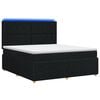 vidaXL LED boxspring posteľ s matracom Čierna 180 x 200 cm L&aacute;tka