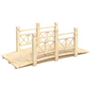 vidaXL Z&aacute;hradn&yacute; most&iacute;k so z&aacute;bradl&iacute;m 150x67x56 cm mas&iacute;vny smrek