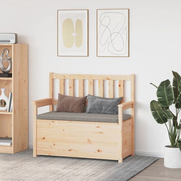 vidaXL Lavička 112,5x51,5x96,5 cm masívne borovicové drevo