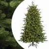 vidaXL Umel&yacute; Skl&aacute;pac&iacute; Vianočn&yacute; Stromček 120 cm 150 LED Tepl&aacute; biela