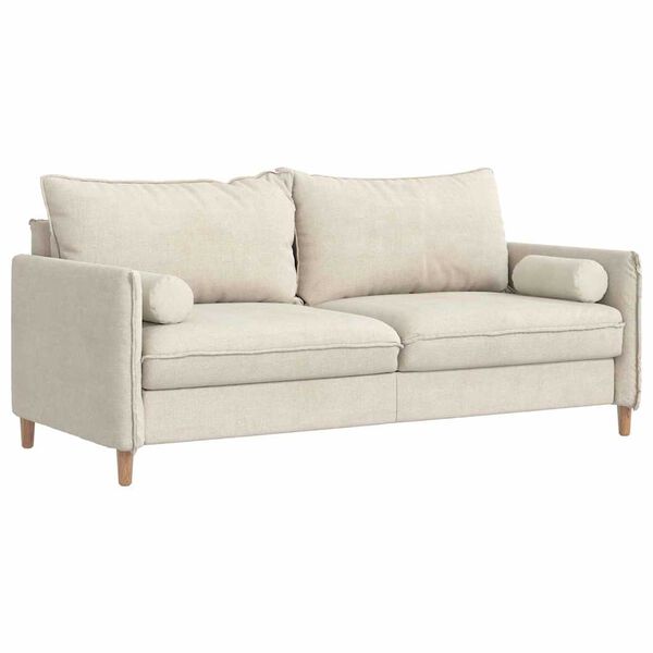 vidaXL Podložkové vankúše 2 pcs Krémová Ø 15 x 40 cm Kordúrová tkanina