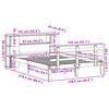 vidaXL Posteľ s knižnicou bez matraca biela 135x190cm borovicový masív