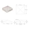 vidaXL Pyramídové krytky na plotové stĺpiky 6 ks 91x91 mm pozinkovaný kov
