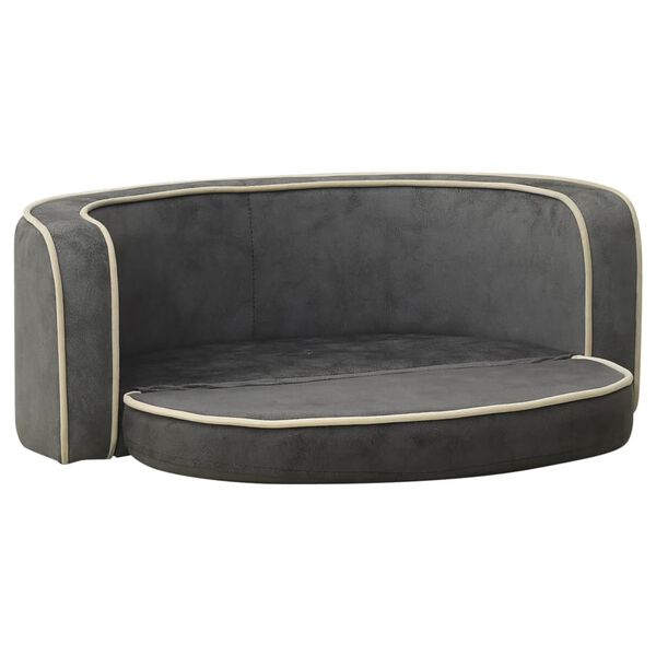 vidaXL Skladac&iacute; gauč pre psa siv&yacute; 73x67x26 cm ply&scaron; um&yacute;vateľn&yacute; vank&uacute;&scaron;