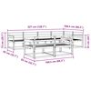 vidaXL Z&aacute;hradn&aacute; s&uacute;prava gaučov 7 pcs Pr&iacute;rodn&aacute; Pevn&eacute; ak&aacute;ciov&eacute; drevo