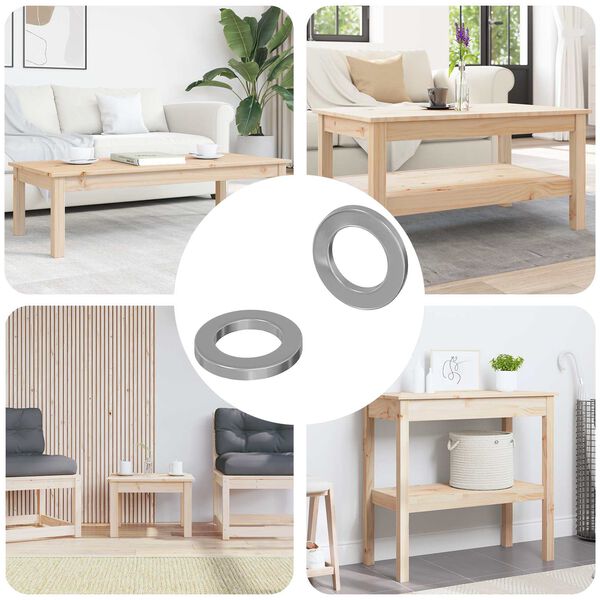 vidaXL Podložky 2 pcs Strieborn&aacute; 10 x 10 x 1,2 mm Oceľ