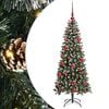 vidaXL Umel&yacute; vianočn&yacute; stromček Zelen&aacute; 150 cm PVC, plast a oceľ