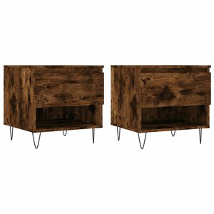 vidaXL Konferenčn&eacute; stol&iacute;ky 2 ks dymov&yacute; dub 50x46x50cm kompozitn&eacute; drevo