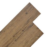 vidaXL Nesamolepiace podlahové dosky, PVC 4,46 m² 3 mm, orechovo hnedé