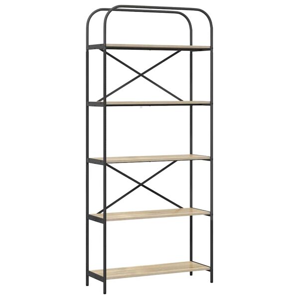 vidaXL Reg&aacute;l na knihy Sonoma dub 80 x 30 x 183 cm Kompozitn&eacute; drevo