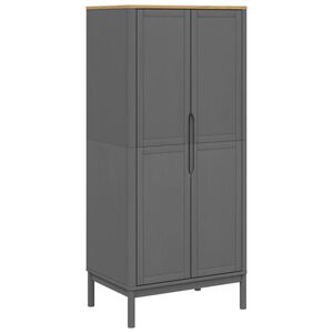 vidaXL &Scaron;atn&iacute;k FLORO siv&yacute; 77x53x171 cm borovicov&yacute; mas&iacute;v
