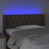 vidaXL Čelo postele s LED sivohned&eacute; 103x16x78/88 cm l&aacute;tka