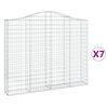 vidaXL Obl&uacute;kov&eacute; gabi&oacute;nov&eacute; ko&scaron;e 7ks 200x30x160/180cm pozinkovan&eacute; železo