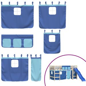 vidaXL Z&aacute;vesy pre poschodov&uacute; posteľ modr&eacute; polyester