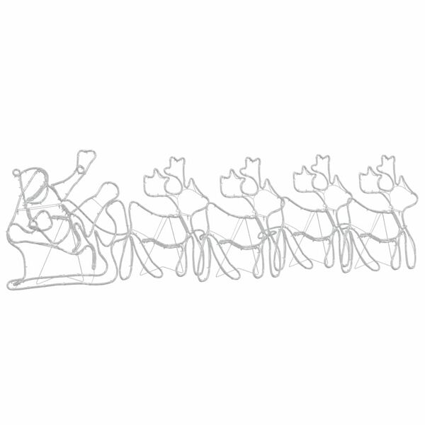 vidaXL Vianočná dekorácia s 1224 LED-i Viacfarebný 69 x 79 cm PVC