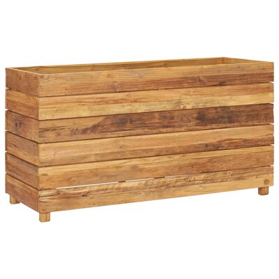 vidaXL Vyvýšený záhon 100x40x55 cm, recyklované tíkové drevo a oceľ