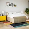 vidaXL Posteľn&yacute; r&aacute;m boxspring s matracom kr&eacute;mov&yacute; 160x200 cm l&aacute;tka