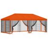 vidaXL Alt&aacute;nok so stenami 6 x 3 m Oranžov&aacute; Polyester a oceľ 190