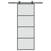 vidaXL Posuvn&eacute; dvere s kovan&iacute;m 76x205 cm ESG sklo a hlin&iacute;k