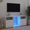 vidaXL TV skrinka s LED svetlami biela 120x30x50 cm