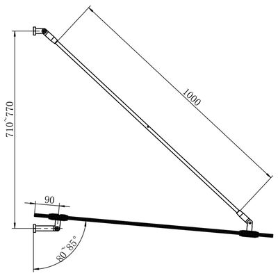 vidaXL Vchodová strieška VSG bezpečnostné sklo 90x75 cm nerezová oceľ