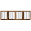 vidaXL Br&aacute;na pre psov so stojanmi 4 pcs Dymov&yacute; dub 80 x 100 cm