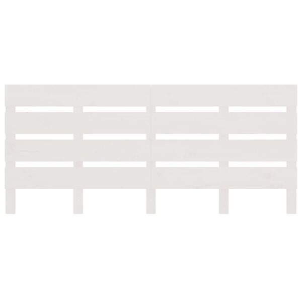 vidaXL Čelo postele biele 150x3x80 cm masívna borovica