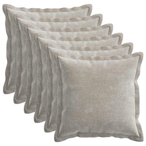 vidaXL Poťah na podložku 6 ks HOUTEN Svetlosiv&aacute; 30 x 30 cm