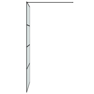 vidaXL Sprchová zástena čierna 90x195 cm matné ESG sklo