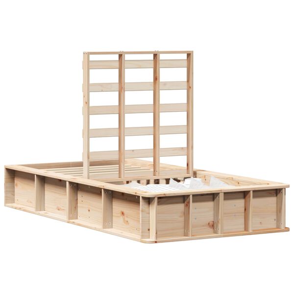 vidaXL R&aacute;m postele Hned&aacute; 90 x 200 cm Mas&iacute;vne borovicov&eacute; drevo