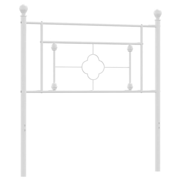 vidaXL Kovové čelo postele biele 90 cm