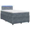 vidaXL Posteľ boxspring s matracom Tmavosiv&aacute; 120 x 200 cm Zamat